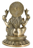 White Whale Brass Lakshmi Idol Hindu Lakshmi Goddess Statue Home Office Showpiece Décor