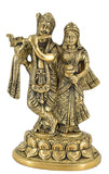 White Whale Brass Radha Krishna Idol Statue Home Decor Figurine