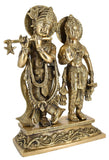 White Whale Brass Radha Krishna Idol Statue Home Decor Figurine