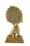 White Whale Lord Narasimha Brass Statue Religious Strength God Sculpture Idol