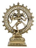 White Whale Natraj Brass Statue,Nataraja - King of Dancers Hindu God Shiva for Home Temple Mandir feng Shui Home Decorative Showpiece