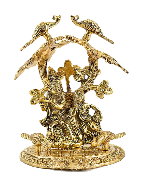White Whale Antique Finish Lord Radha Krishna Idol Murti Love Couple Statue/Sculputer Gift Temple/Home/Office