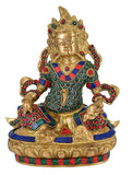 White Whale Brass Kuber Statue Religious Strength God Sculpture Idol Home Decor