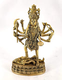 White Whale Maa Kali Brass Statue Religious Goddess Sculpture Idol