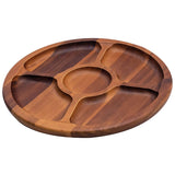 White Whale Wooden Chip and Dip Serving Dish - Serving Tray 12 inch