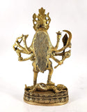 White Whale Maa Kali Brass Statue Religious Goddess Sculpture Idol