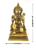 White Whale Lord Hanuman Brass Statue Religious Strength God Sculpture Idol