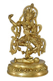 White Whale Maa Kali Brass Statue Religious Goddess Sculpture Idol Home Decor Figurine