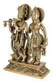 White Whale Brass Radha Krishna Idol Statue Home Decor Figurine