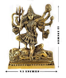 White Whale Maa Kali Brass Statue Religious Goddess Sculpture Idol