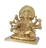 Whitewhale Large Unique Five Face Panchmukhi Hanuman Brass Statue Religious Strength God Sculpture Idol