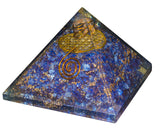 White Whale Reiki Healing Crystal Energy Generator Pyramid The Flower Of Life Symbol Orgonite Energy Generator Stone