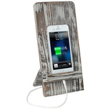 White Whale Wooden Docking Station Smartphone Dock Charging Stand, Desktop Cell Phone Cradle