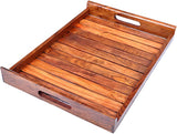 White Whale Indian Rosewood Sheesham Wood Handmade & Handcrafted Wooden Serving Tray