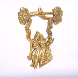 White Whale Radha Krishana Murti on Swing Jhula Metal Statue Gold Antique Finish So Looks Very Beautiful for Decor Your Home,Office Walls,Showpiece Figurines,Religious Idol Gift Article