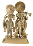 White Whale Brass Radha Krishna Idol Statue Home Decor Figurine