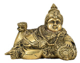 White Whale Brass Kuber Statue Religious Strength God Sculpture Idol Home Decor