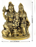 White Whale Shiva Parvati Ganesh Idol Shiv Parivar Brass Murti  Statue Sculpture