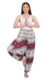 Whitewhale Mens & Women Rayon Elephant Printed  Harem Pants Pockets Yoga Trousers Hippie