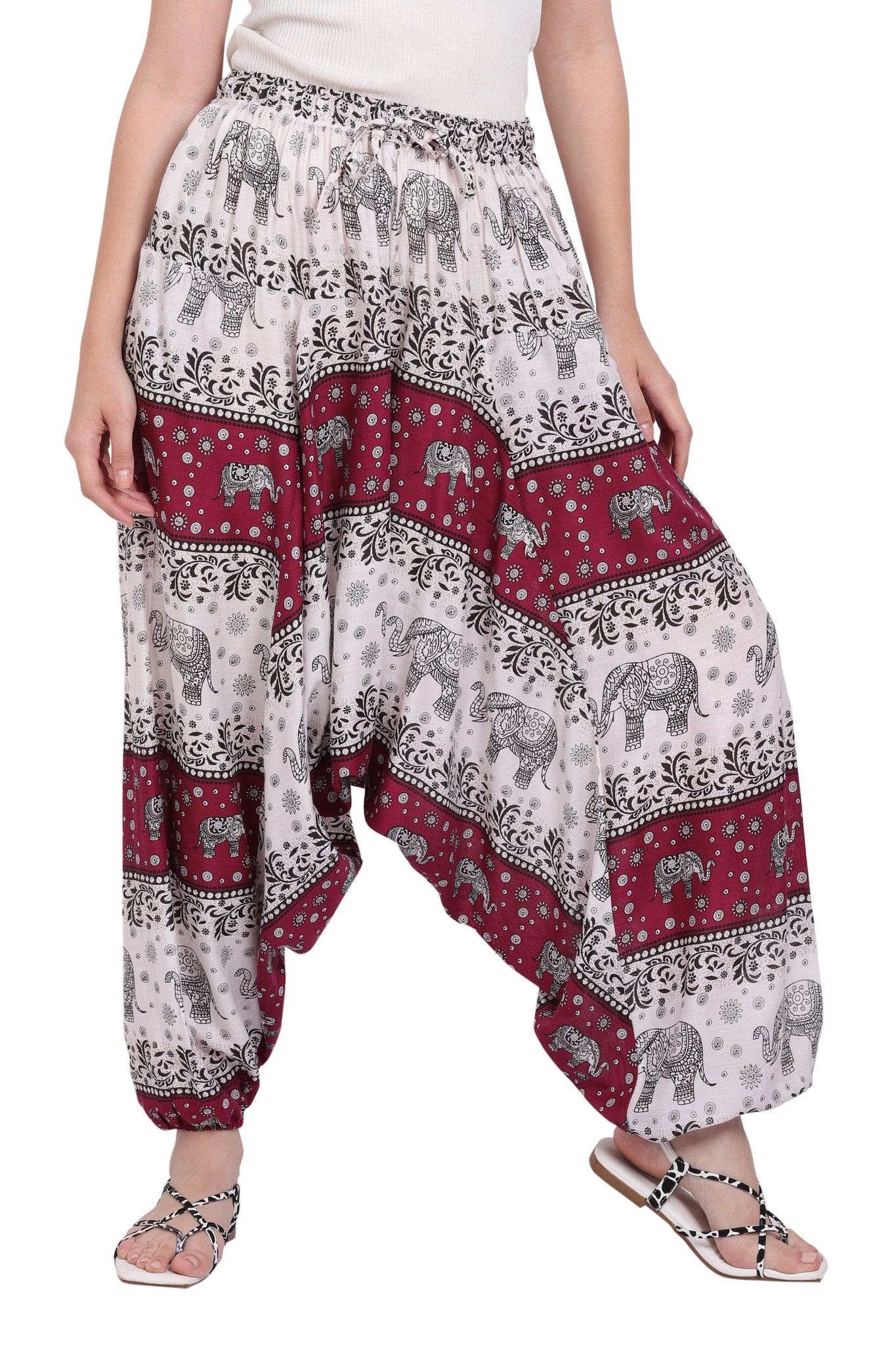 Buy Unisex Grey Printed Harem Pants for Unisex Grey Online at Bewakoof
