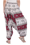 Whitewhale Mens & Women Rayon Elephant Printed  Harem Pants Pockets Yoga Trousers Hippie