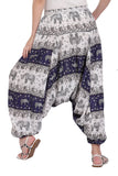 Whitewhale Mens & Women Rayon Elephant Printed  Harem Pants Pockets Yoga Trousers Hippie