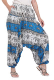 Whitewhale Mens & Women Rayon Elephant Printed  Harem Pants Pockets Yoga Trousers Hippie