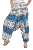 Whitewhale Mens & Women Rayon Elephant Printed  Harem Pants Pockets Yoga Trousers Hippie