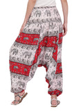 Whitewhale Mens & Women Rayon Elephant Printed  Harem Pants Pockets Yoga Trousers Hippie
