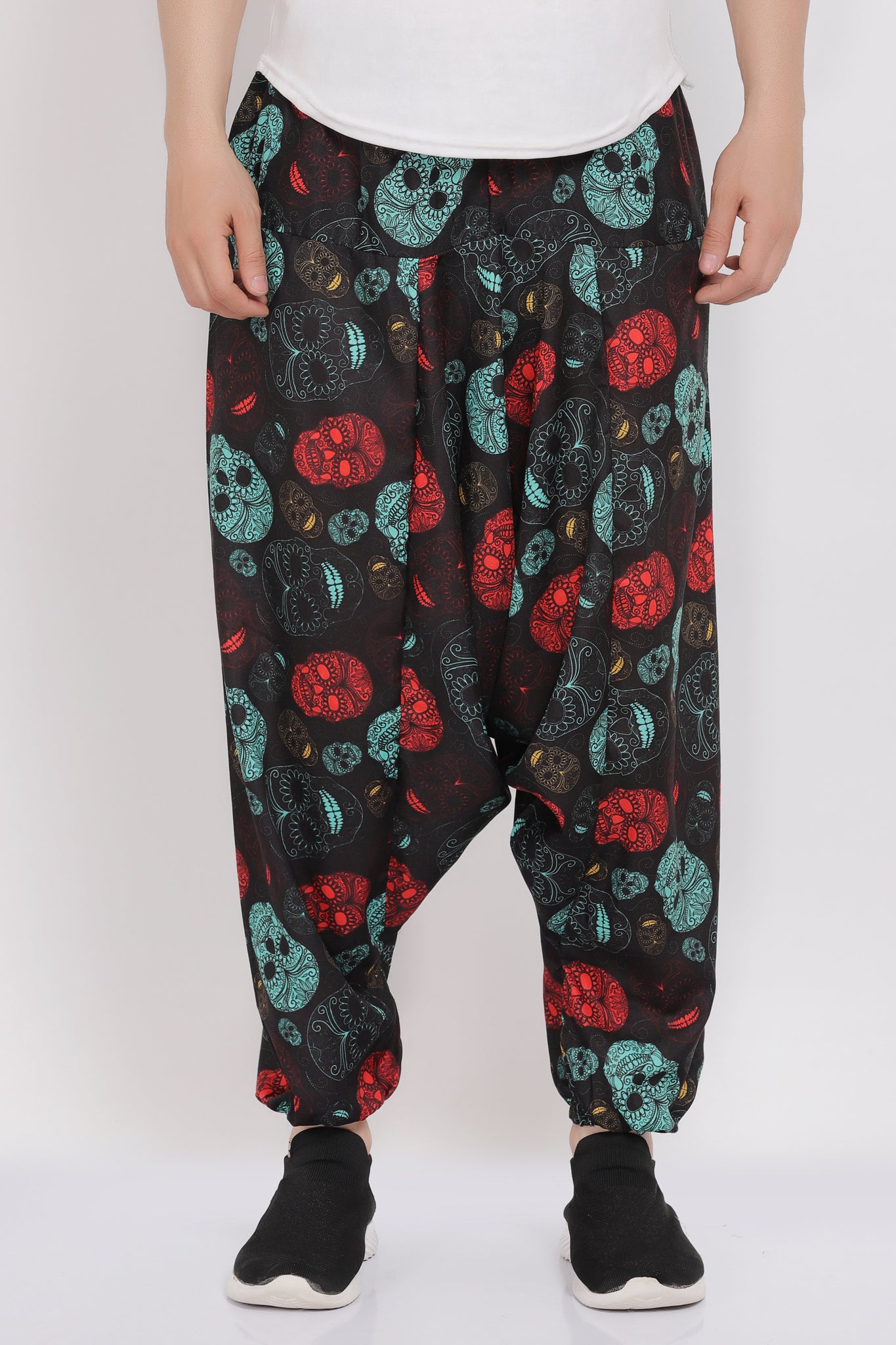 Floral Rayon Harem Pants for Casual Occasions  LowRise Slip On with No  Pockets  theshimmerhouse