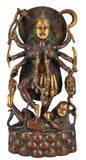 White Whale Maa Kali Brass Statue Religious Goddess Sculpture Idol Home Decor Figurine