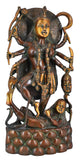 White Whale Maa Kali Brass Statue Religious Goddess Sculpture Idol Home Decor Figurine