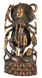 White Whale Maa Kali Brass Statue Religious Goddess Sculpture Idol Home Decor Figurine