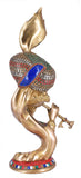 White Whale Brass Hindu God Lord Krishna Bhagwan Lord Krishna Idol Statue Murti