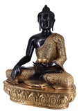 White Whale Brass Earth Touching Brass Buddha Idol Medicine Buddha for Home Decor Living Room Meditation Luck Gift Feng Shui