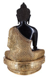White Whale Brass Earth Touching Brass Buddha Idol Medicine Buddha for Home Decor Living Room Meditation Luck Gift Feng Shui