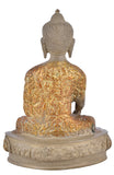 White Whale Brass Medicine Buddha Statue Murti for Home Decor Entrance Office Table Living Room Meditation Luck Gift Feng Shui