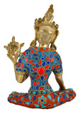 White Whale Tara Buddha Blessing Idol Tibetan Buddhism Yin Kwan Goddess Buddhist Statue