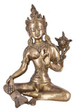 White Whale Tara Buddha Blessing Idol Tibetan Buddhism Yin Kwan Goddess Buddhist Statue