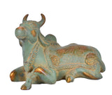 White Whale Brass Kamdhenu Cow Idol Showpiece for Home Decor and Decorative Gift