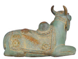 White Whale Brass Kamdhenu Cow Idol Showpiece for Home Decor and Decorative Gift