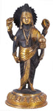 White Whale Brass Dhanmantri Hindu God Lord Vishnu Bhagwan Lord Vishnu Idol Statue Murti