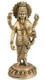 White Whale Brass Dhanmantri Hindu God Lord Vishnu Bhagwan Lord Vishnu Idol Statue Murti
