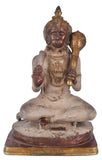 White Whale Brass Hindu God Bajrangbali Bhagwan Hanuman Idol Statue Murti