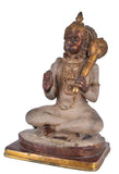 White Whale Brass Hindu God Bajrangbali Bhagwan Hanuman Idol Statue Murti