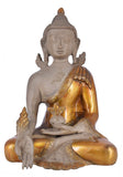 White Whale Brass Buddha Idol feng Shui Home Decorative Showpiece