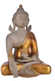 White Whale Brass Buddha Idol feng Shui Home Decorative Showpiece