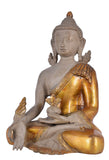 White Whale Brass Buddha Idol feng Shui Home Decorative Showpiece
