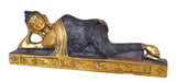 White Whale Brass Resting Buddha in Lying Posture Buddhism Idol feng Shui Home Decorative Showpiece