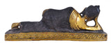 White Whale Brass Resting Buddha in Lying Posture Buddhism Idol feng Shui Home Decorative Showpiece